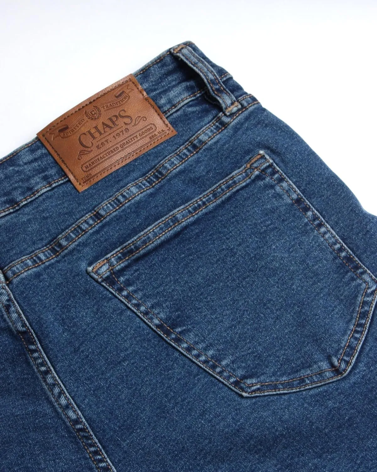 Chaps Men's Jeans - Regular Fit 5-Pocket Comfort Stretch Denim Jeans for Men - Men's Fashion Straight Leg Work Jeans