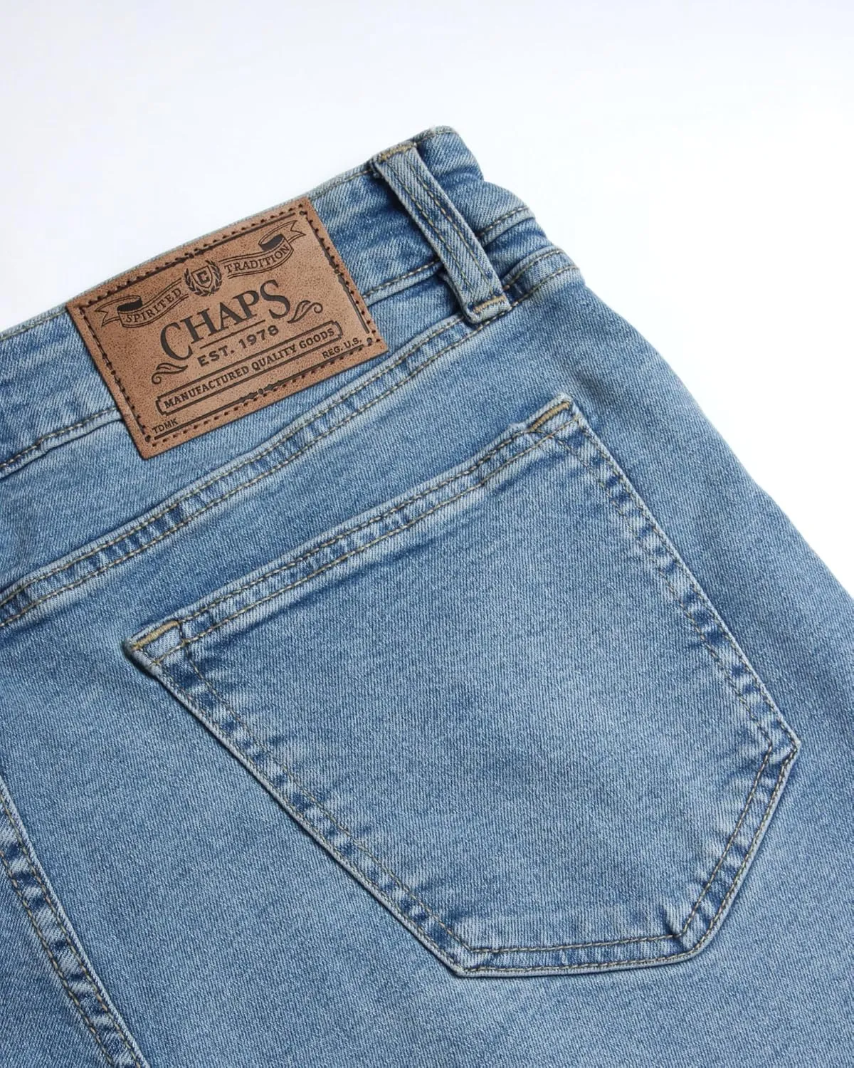 Chaps Men's Jeans - Regular Fit 5-Pocket Comfort Stretch Denim Jeans for Men - Men's Fashion Straight Leg Work Jeans
