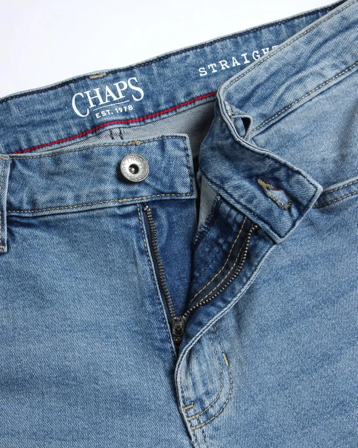 Chaps Men's Jeans - Regular Fit 5-Pocket Comfort Stretch Denim Jeans for Men - Men's Fashion Straight Leg Work Jeans
