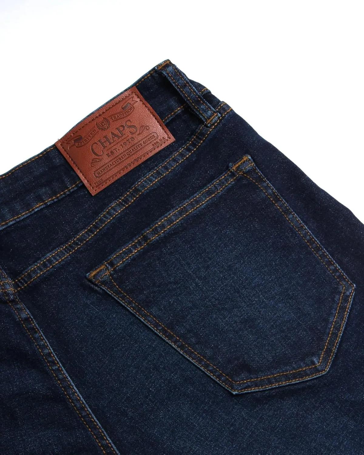 Chaps Men's Jeans - Regular Fit 5-Pocket Comfort Stretch Denim Jeans for Men - Men's Fashion Straight Leg Work Jeans