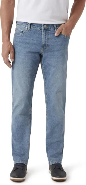 Chaps Men's Jeans - Regular Fit 5-Pocket Comfort Stretch Denim Jeans for Men - Men's Fashion Straight Leg Work Jeans