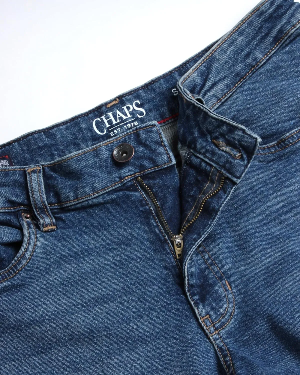 Chaps Men's Jeans - Regular Fit 5-Pocket Comfort Stretch Denim Jeans for Men - Men's Fashion Straight Leg Work Jeans