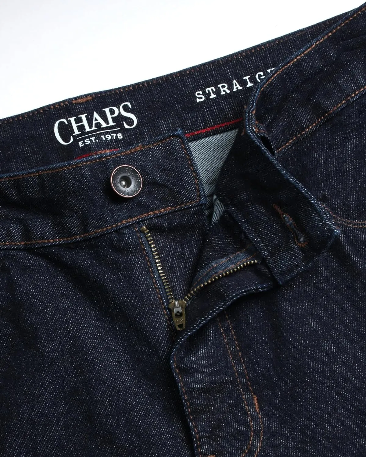 Chaps Men's Jeans - Regular Fit 5-Pocket Comfort Stretch Denim Jeans for Men - Men's Fashion Straight Leg Work Jeans