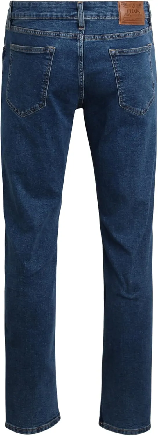 Chaps Men's Jeans - Regular Fit 5-Pocket Comfort Stretch Denim Jeans for Men - Men's Fashion Straight Leg Work Jeans