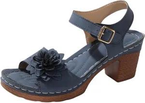 Chunky Heels for Women Sexy, Fashion Summer Block Heels Dressy Comfortable Open Toe Strappy Sandals Ankle Strap Stacked Platform Heels Slip On Mules Wedges Heels for Women Sandals