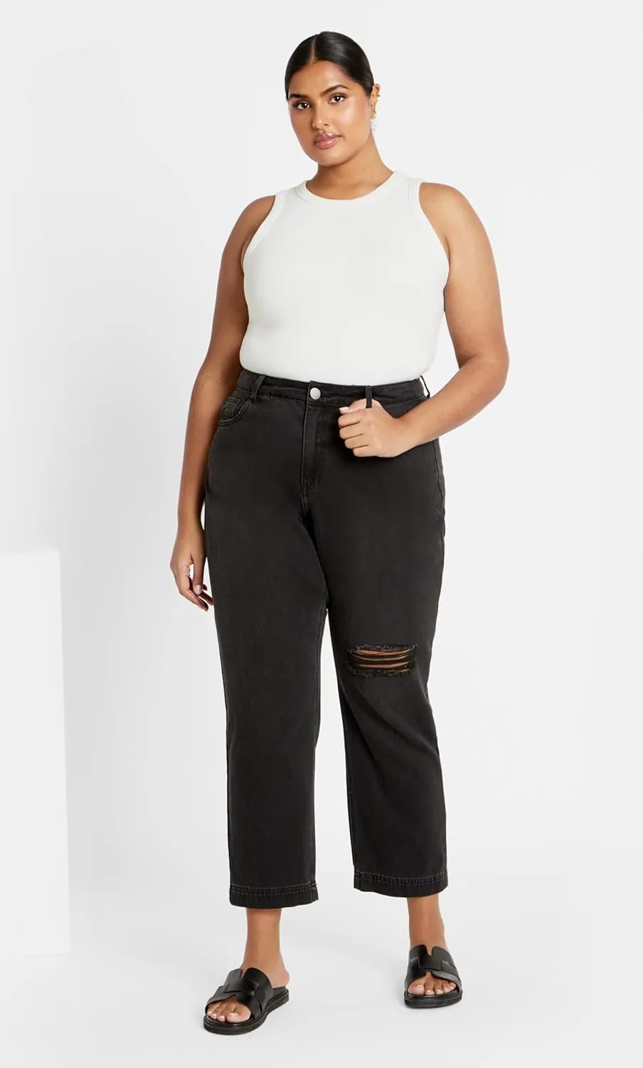City Chic Women's Plus Size Harley Kenia Straight Jean