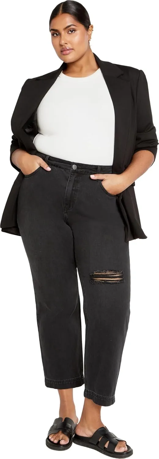 City Chic Women's Plus Size Harley Kenia Straight Jean