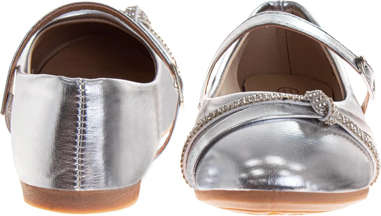 Closed Toe Dress Ballerina Flats - Stylish Formal Patent Mary Jane Wedding Party Shoes (Toddler - Little Kid - Big Kid)