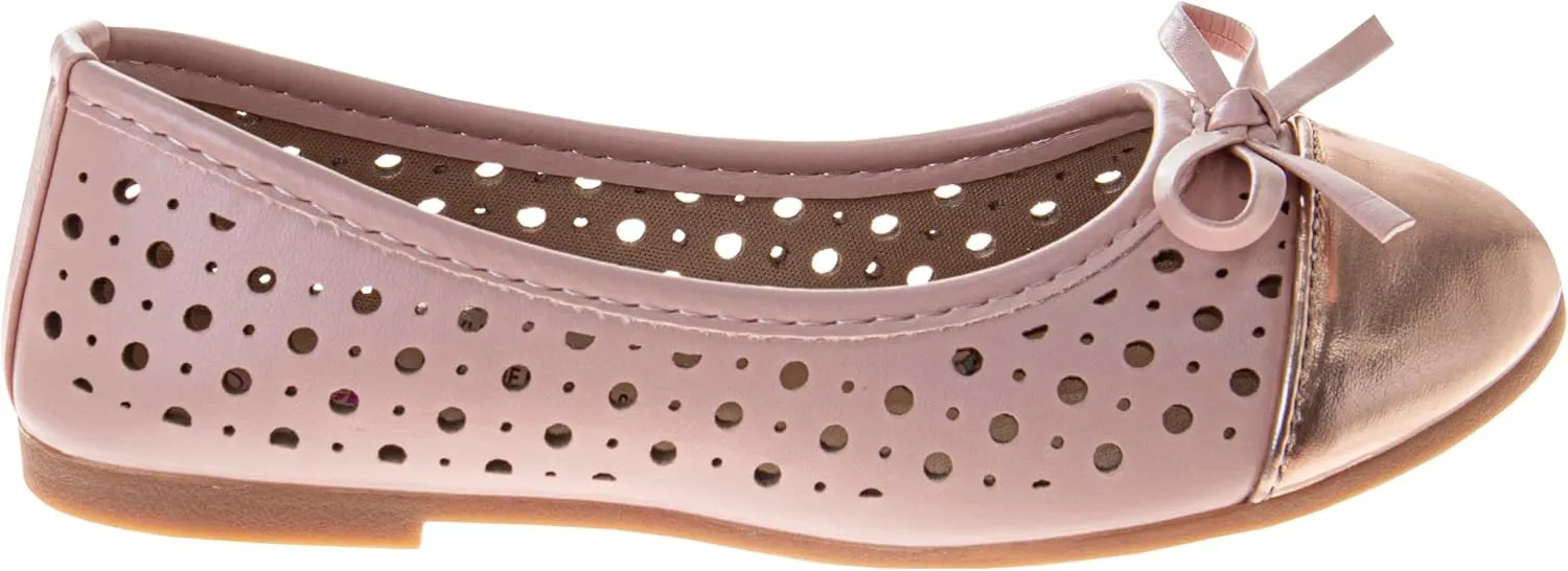 Closed Toe Dress Ballerina Flats - Stylish Formal Patent Mary Jane Wedding Party Shoes (Toddler - Little Kid - Big Kid)