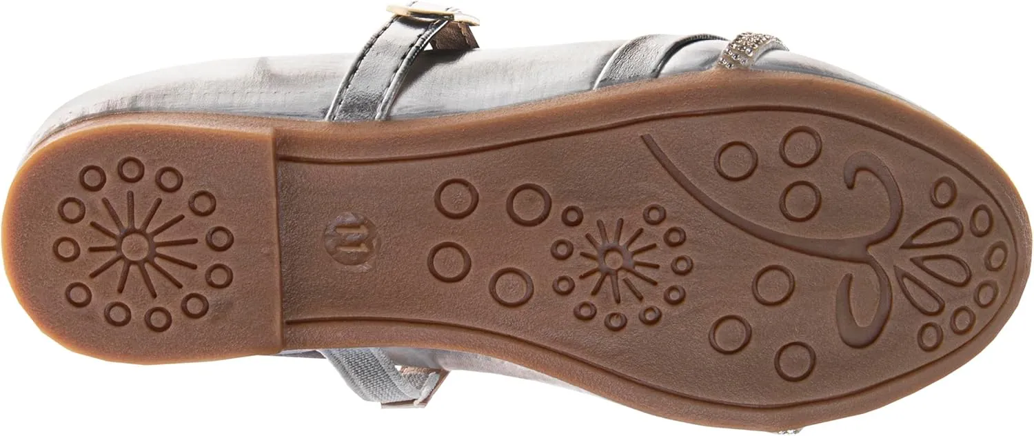 Closed Toe Dress Ballerina Flats - Stylish Formal Patent Mary Jane Wedding Party Shoes (Toddler - Little Kid - Big Kid)