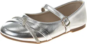Closed Toe Dress Ballerina Flats - Stylish Formal Patent Mary Jane Wedding Party Shoes (Toddler - Little Kid - Big Kid)