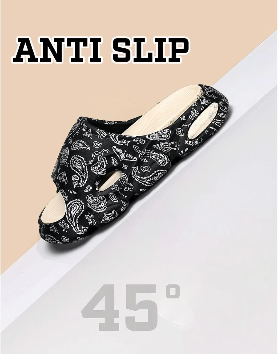 Cloud Slides for Women Men Cool Pillow Slippers Non-Slip Shower Bath Platform Foam Sandals for Indoor Outdoor House Pool