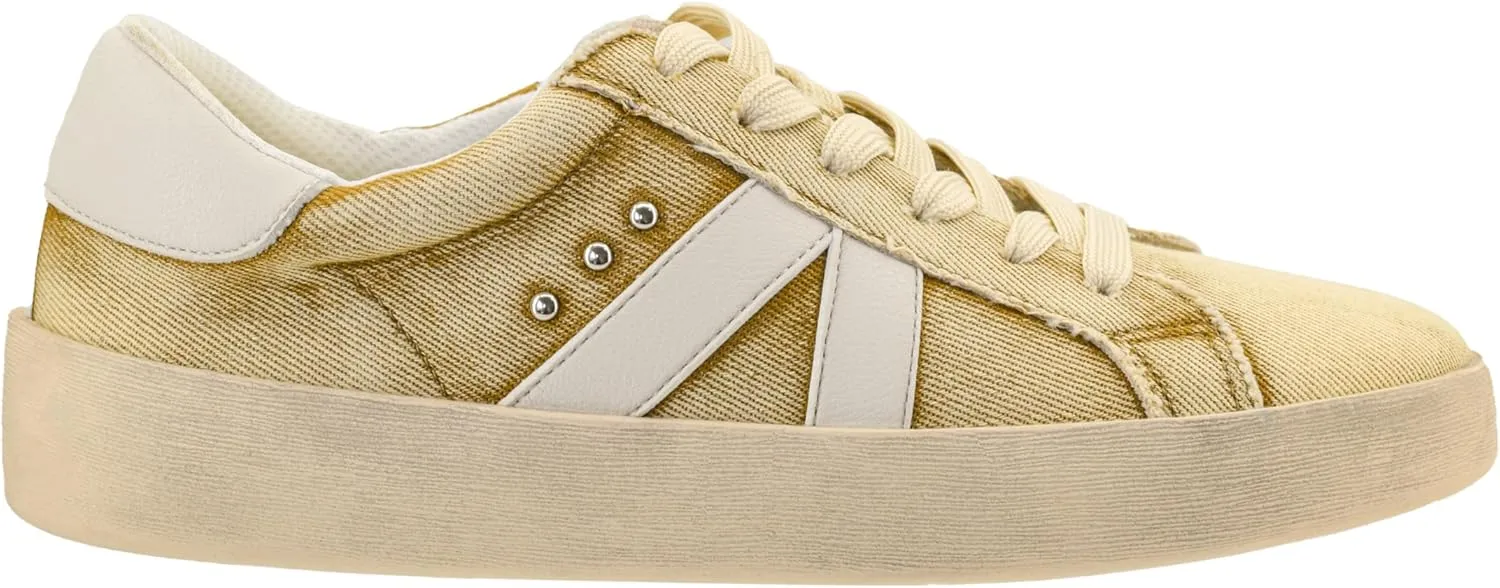 Corkys Footwear Hey Girl Womens No Chaser Fashion Sneaker - with Comfortable Cushioned Insoles for All Day wear, Studs and Stripes, and a lace-up Design