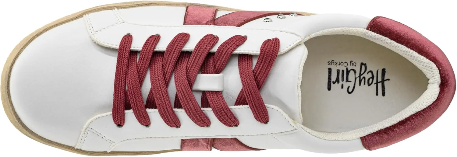 Corkys Footwear Hey Girl Womens No Chaser Fashion Sneaker - with Comfortable Cushioned Insoles for All Day wear, Studs and Stripes, and a lace-up Design