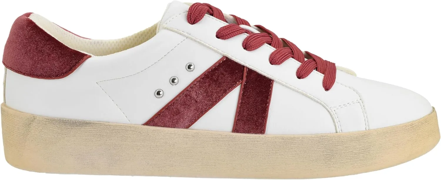 Corkys Footwear Hey Girl Womens No Chaser Fashion Sneaker - with Comfortable Cushioned Insoles for All Day wear, Studs and Stripes, and a lace-up Design
