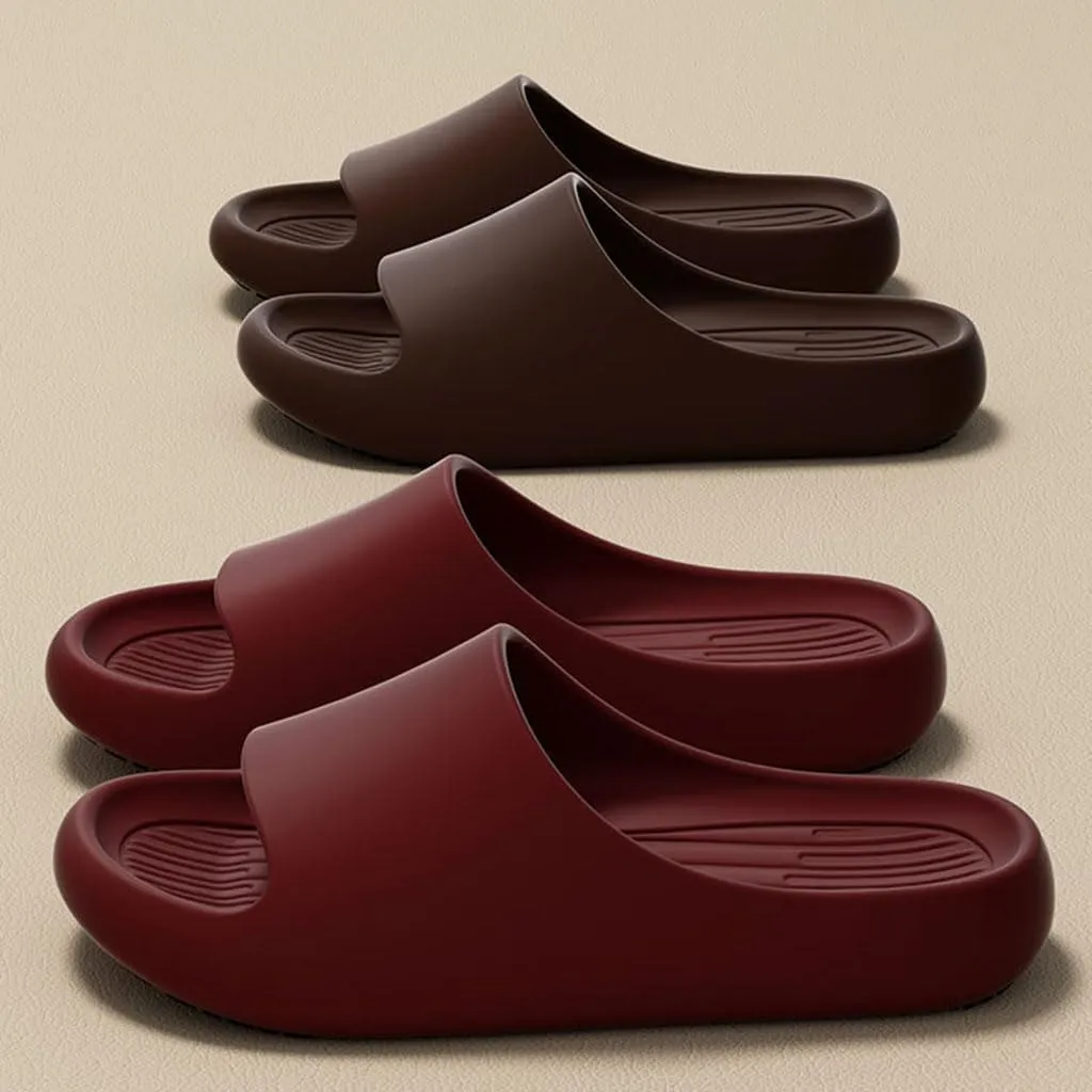 Couple's Cool Slippers,Lightweight Non slip Cloud Slippers for EVA Open Toe Shower Shoes Bathroom Sandals Non-Slip House Slippers Indoor & Outdoor