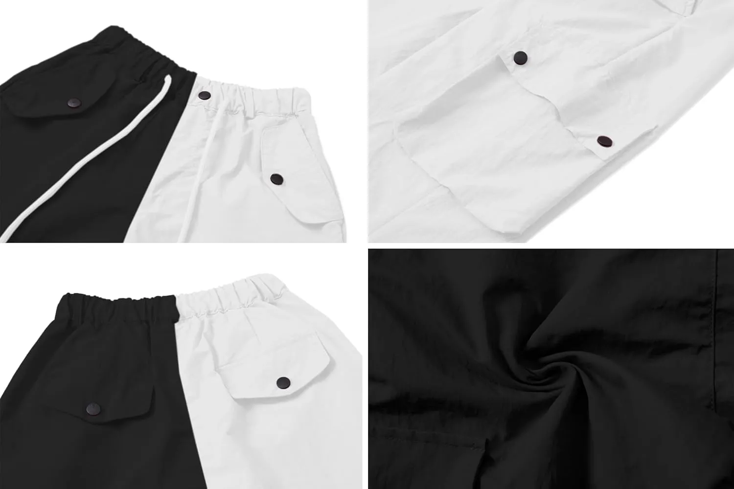 Cromoncent Girls & Womens High Waist Parachute Pants Y2K Waterproof Cargo Trousers with Pockets 6 Years-Women 3XL