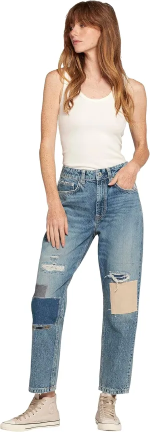 Current/Elliott Women’s The Boy Genius Mid Rise Straight Leg Jean – Distressed Women’s Boyfriend Jeans