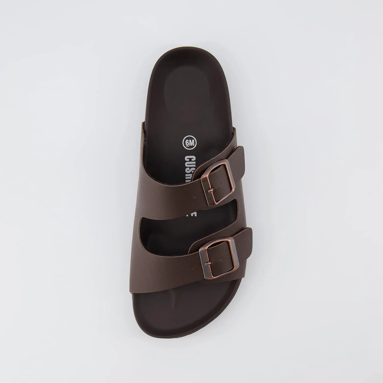 CUSHIONAIRE Lindy Water-Resistant Womens Sandals with Adjustable Double Buckle Straps-Lightweight Soft Footbed Slides for Women