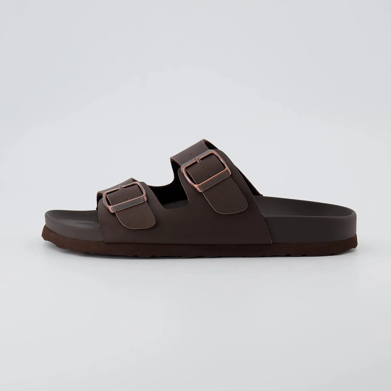 CUSHIONAIRE Lindy Water-Resistant Womens Sandals with Adjustable Double Buckle Straps-Lightweight Soft Footbed Slides for Women