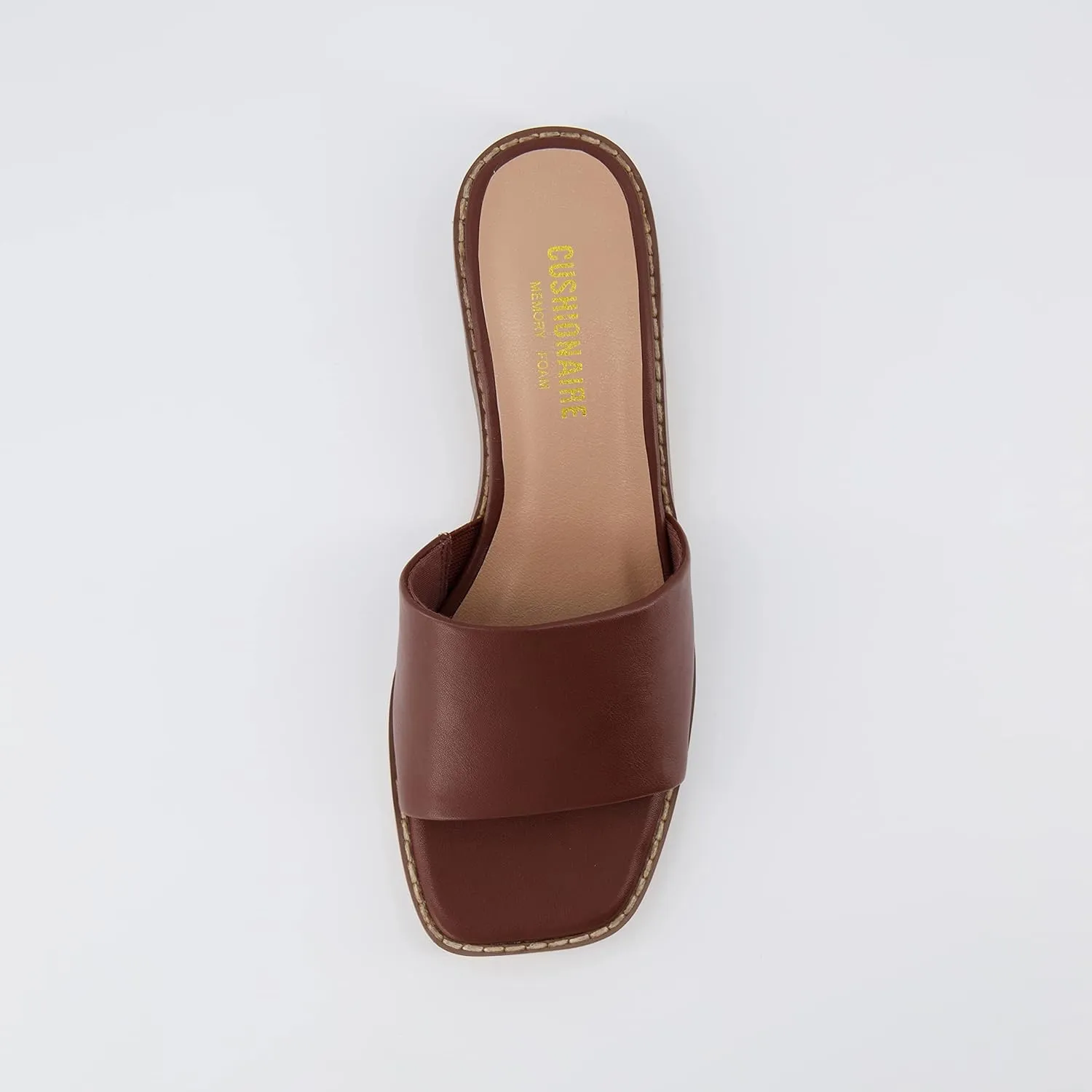 CUSHIONAIRE Women's Sage low block heel slide sandal  Memory Foam and Wide Widths Available