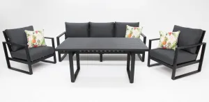 Dallas 311LD Lounge Setting - Black
