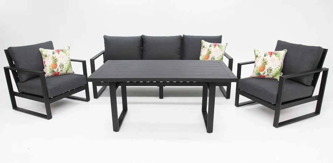 Dallas 311LD Lounge Setting - Black