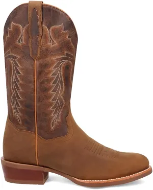 Dan Post Boots Mens Neeley Embroidered Round Toe Pull On Casual Boots Mid Calf - Brown