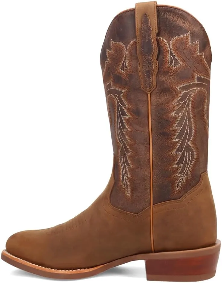 Dan Post Boots Mens Neeley Embroidered Round Toe Pull On Casual Boots Mid Calf - Brown