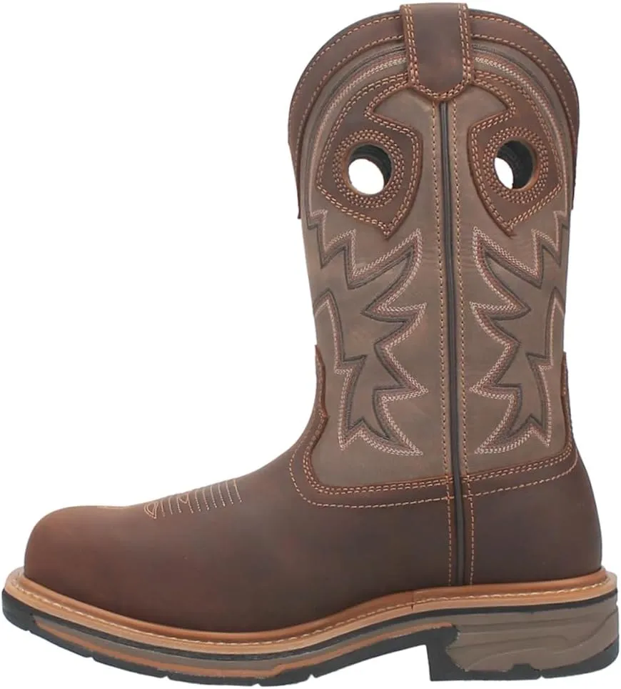 Dan Post Mens Kirk 11 Inch Waterproof Soft Toe Work/Duty - Brown