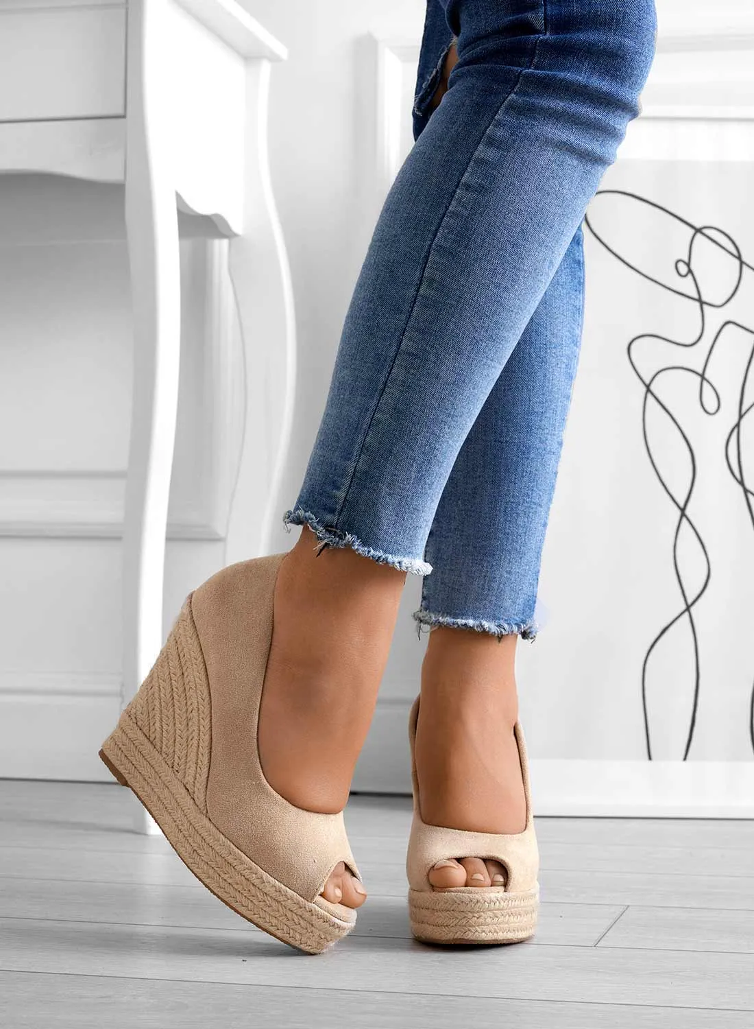 Delfina® | Suede wedge espadrilles