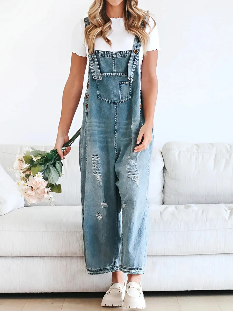 Denim Latzhose | Lässiger Look | Bequeme Passform
