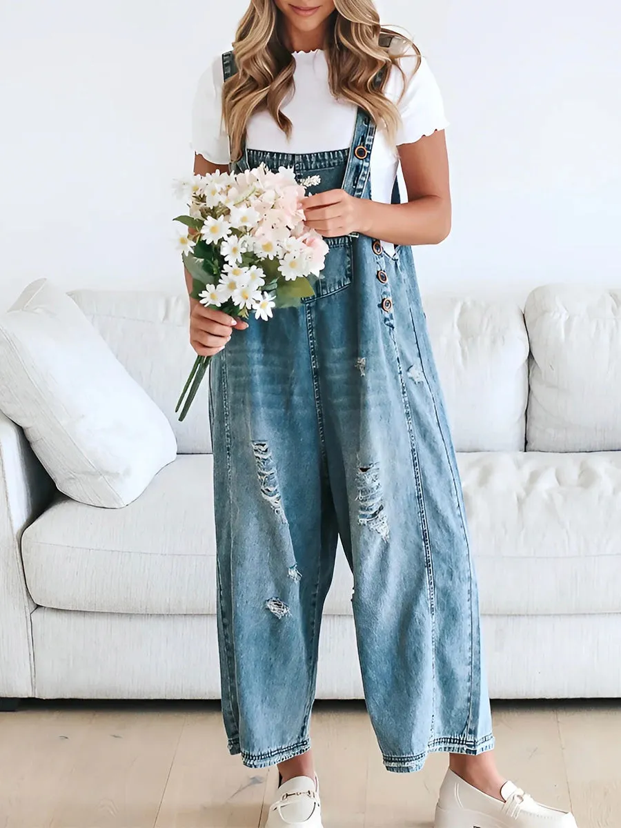 Denim Latzhose | Lässiger Look | Bequeme Passform