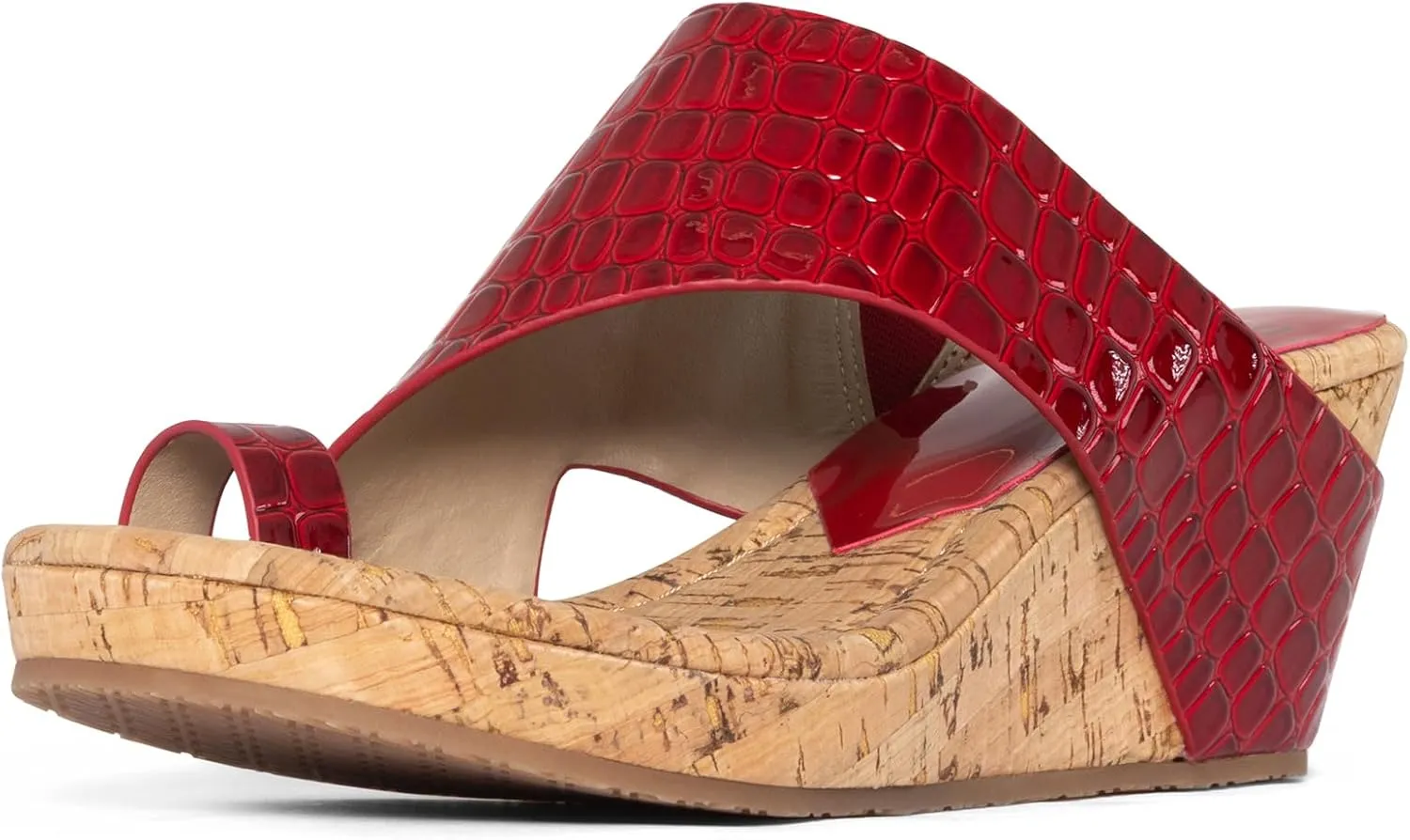 Donald J Pliner Women's Gyer Sandal – Distressed Metallic Leather Upper Wedge