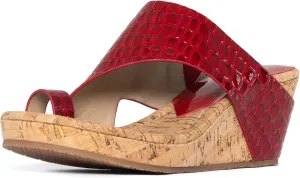 Donald J Pliner Women's Gyer Sandal – Distressed Metallic Leather Upper Wedge