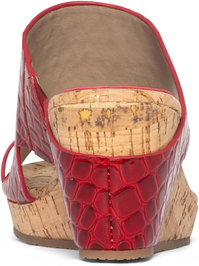Donald J Pliner Women's Gyer Sandal – Distressed Metallic Leather Upper Wedge