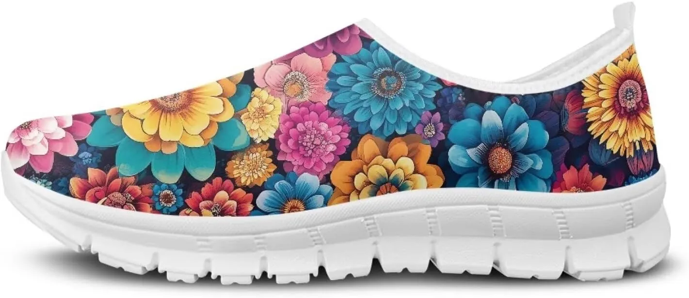 Doojoayie Art Printed Women Slip On Shoes for Ladies Tennis Shoes Daily Casual Footwear