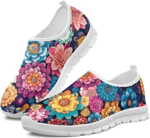 Doojoayie Art Printed Women Slip On Shoes for Ladies Tennis Shoes Daily Casual Footwear