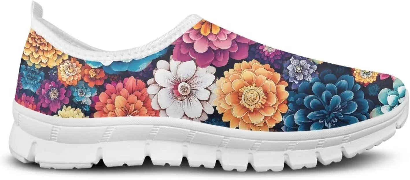 Doojoayie Art Printed Women Slip On Shoes for Ladies Tennis Shoes Daily Casual Footwear