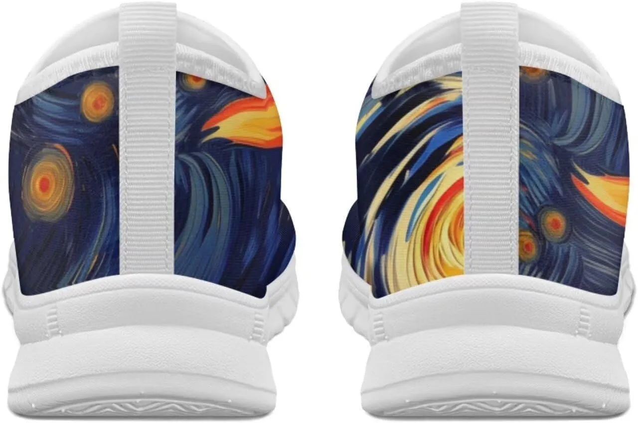 Doojoayie Art Printed Women Slip On Shoes for Ladies Tennis Shoes Daily Casual Footwear