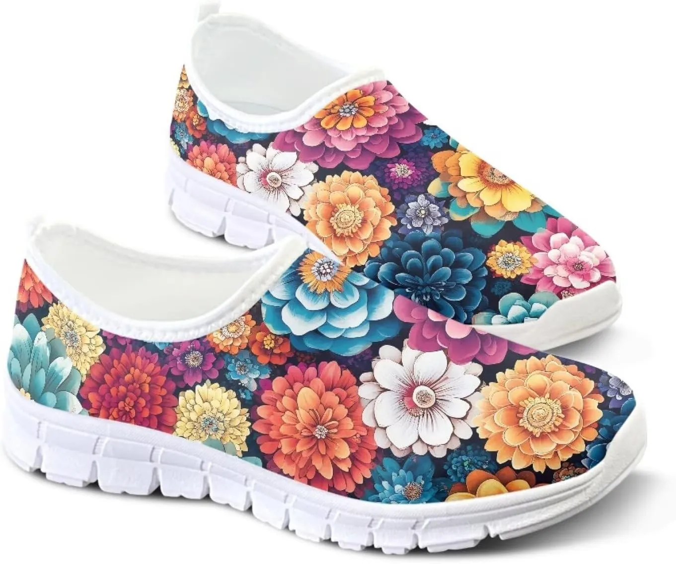 Doojoayie Art Printed Women Slip On Shoes for Ladies Tennis Shoes Daily Casual Footwear