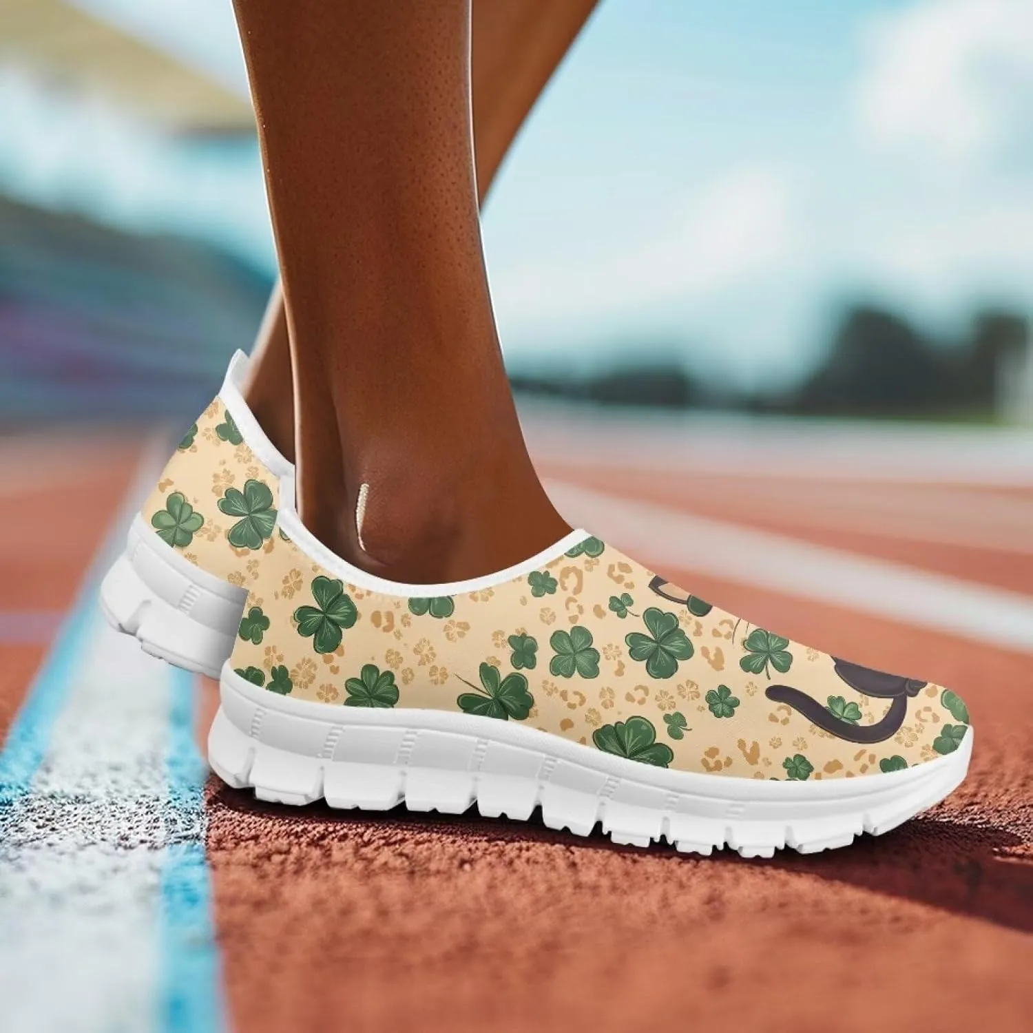 Doojoayie Shoes for Women Slip On Sneakers Novelty Holiday Couple Shoes Flat