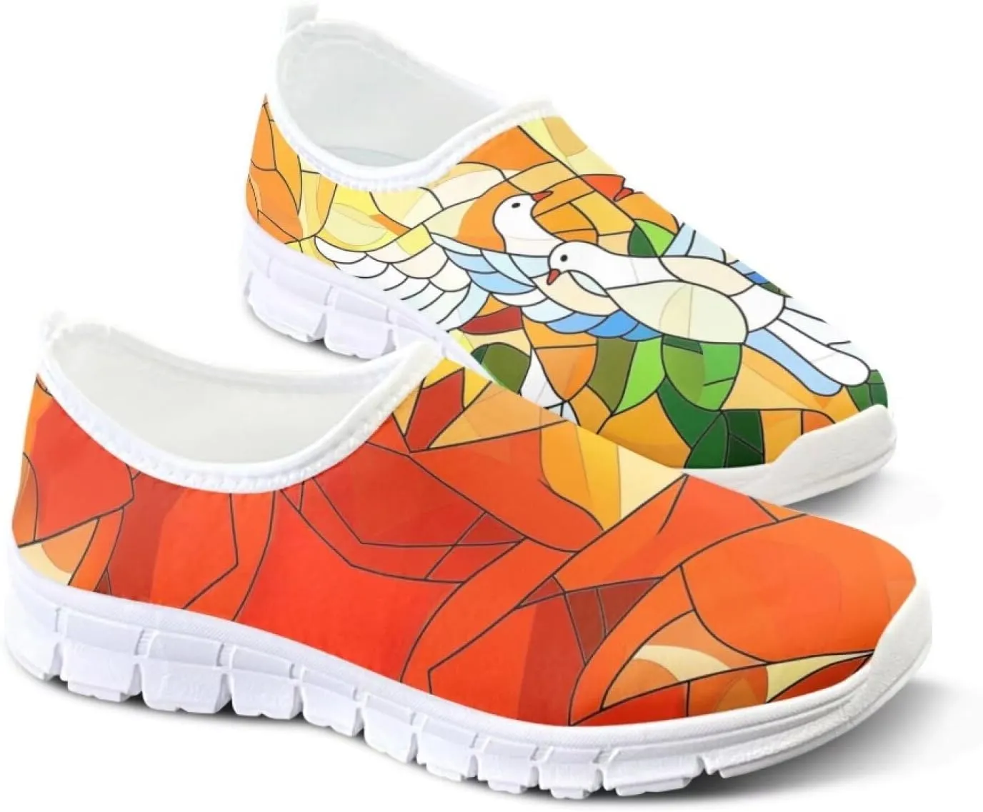 Doojoayie Womens Slip On Walking Shoes Comfort Flats Workout Jogging Driving Shoes