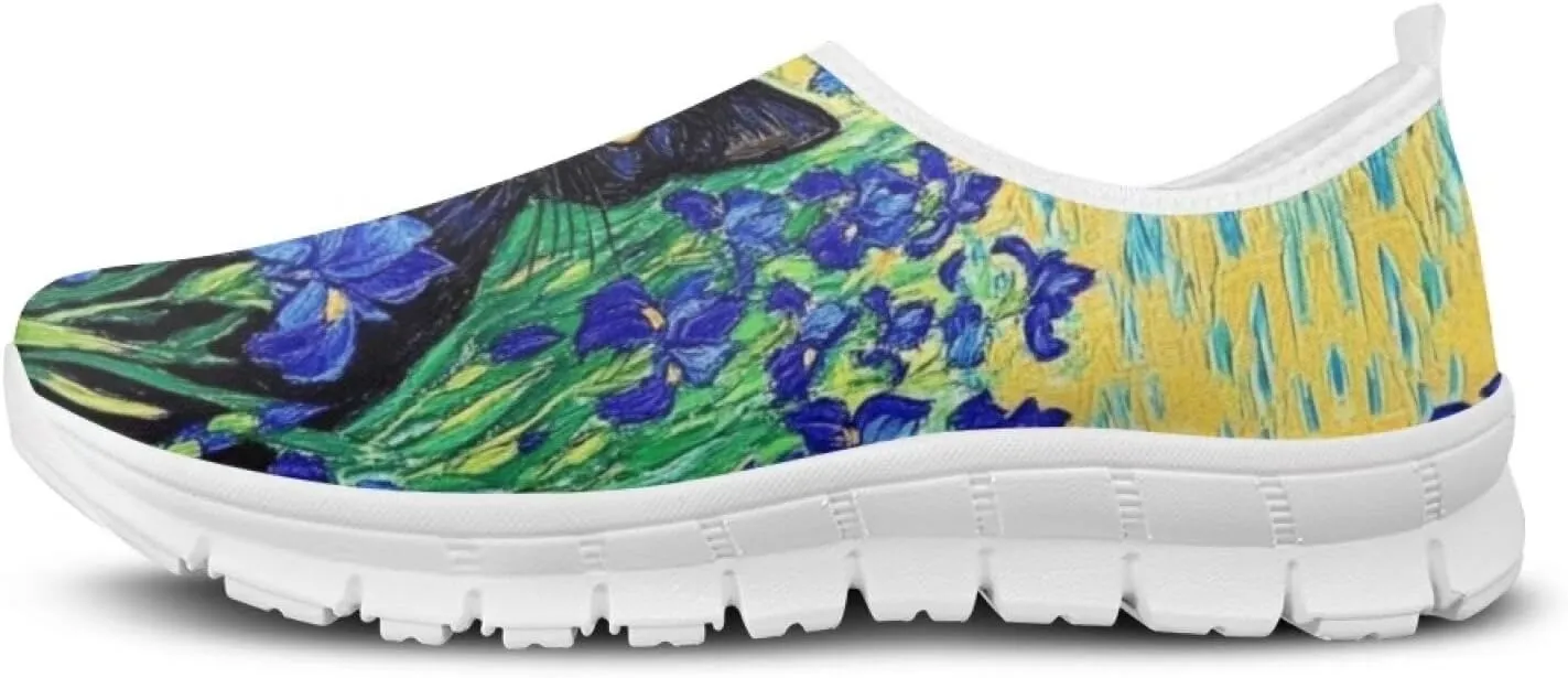 Doojoayie Womens Slip On Walking Shoes Comfort Flats Workout Jogging Driving Shoes