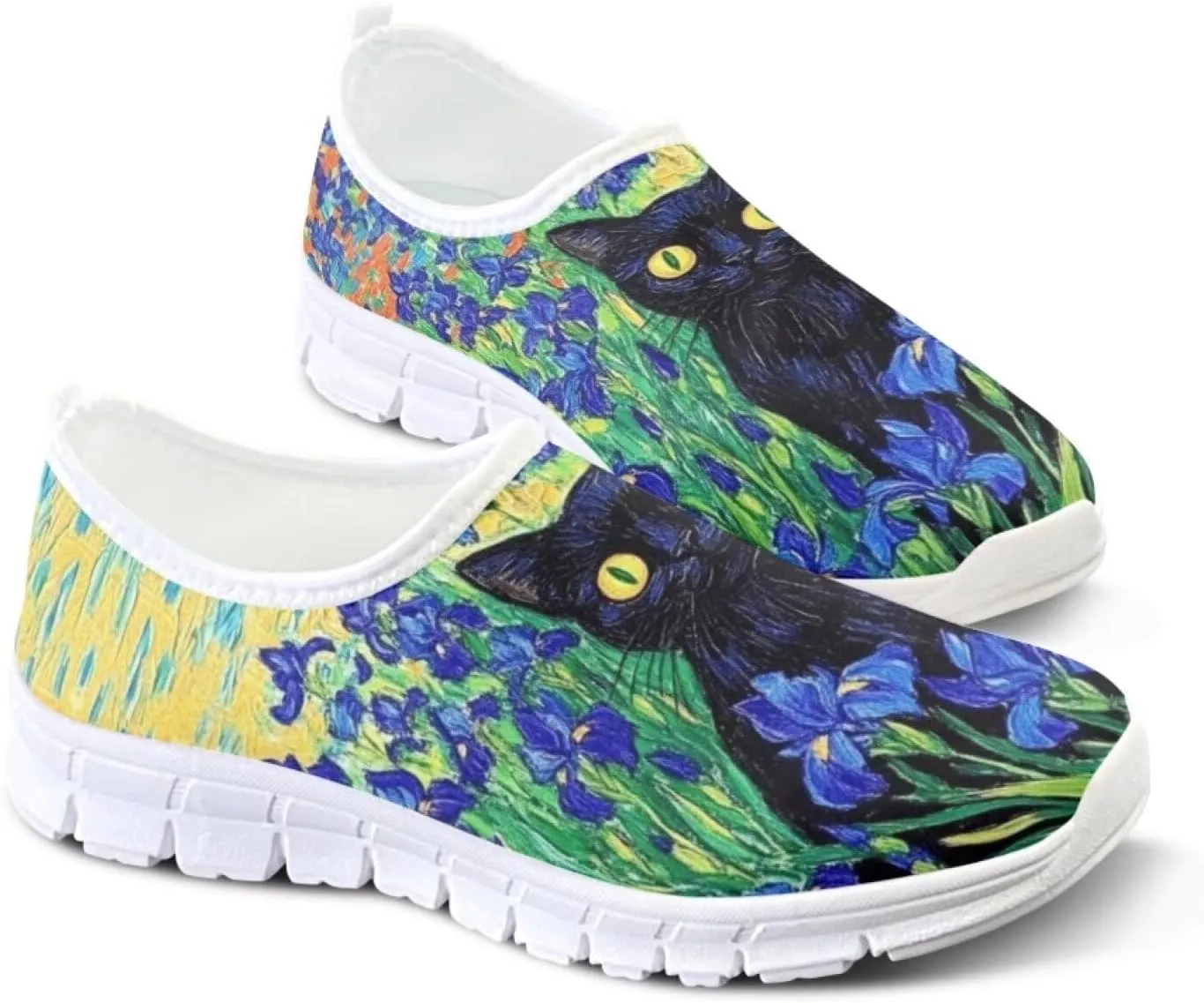Doojoayie Womens Slip On Walking Shoes Comfort Flats Workout Jogging Driving Shoes