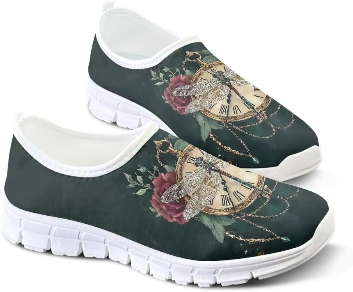 Doojoayie Womens Slip On Walking Shoes Comfort Flats Workout Jogging Driving Shoes
