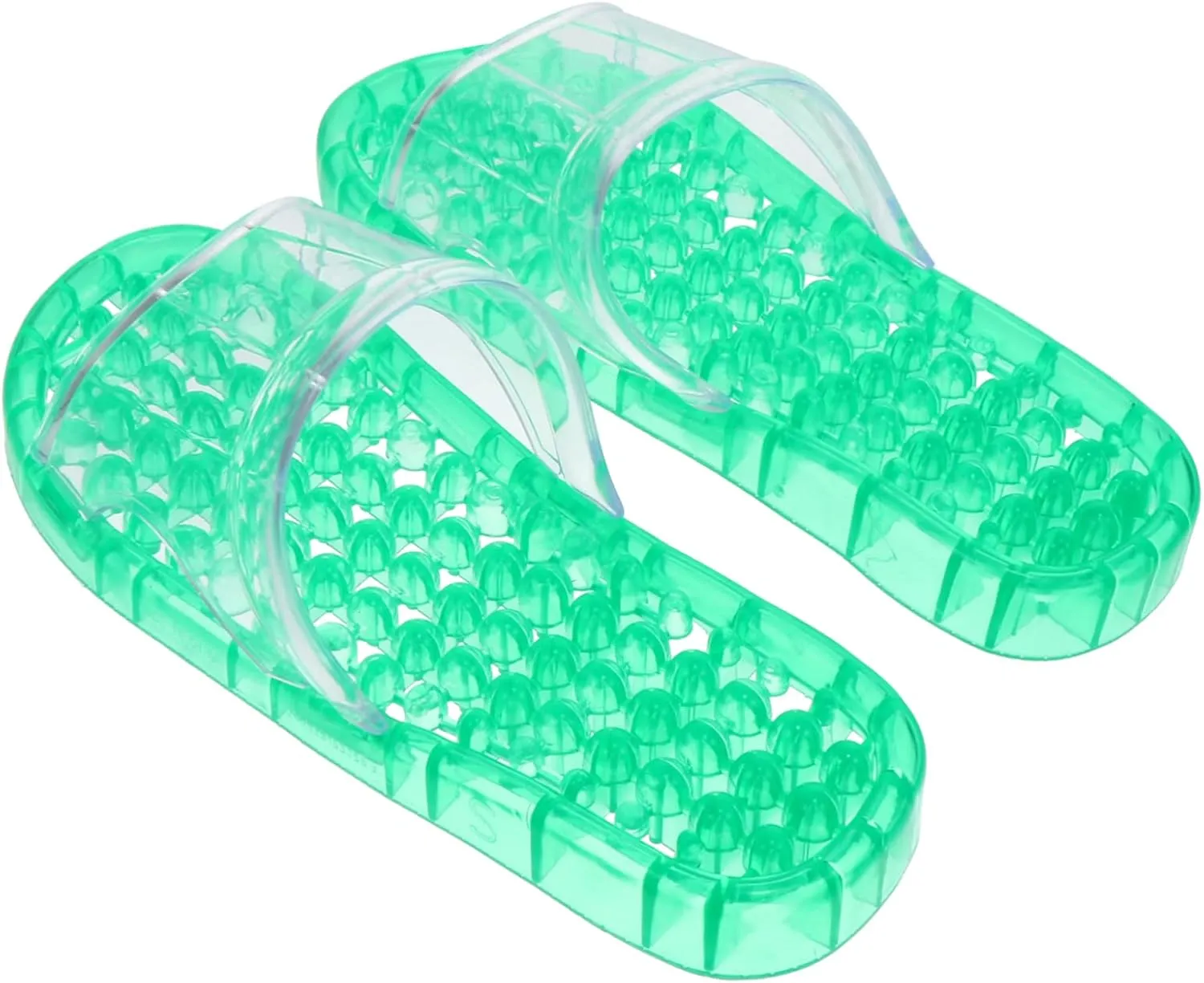 Draining Slippers 2 Pack Bath Slippers Men's Women's Massaging Breathable Easy to Cle