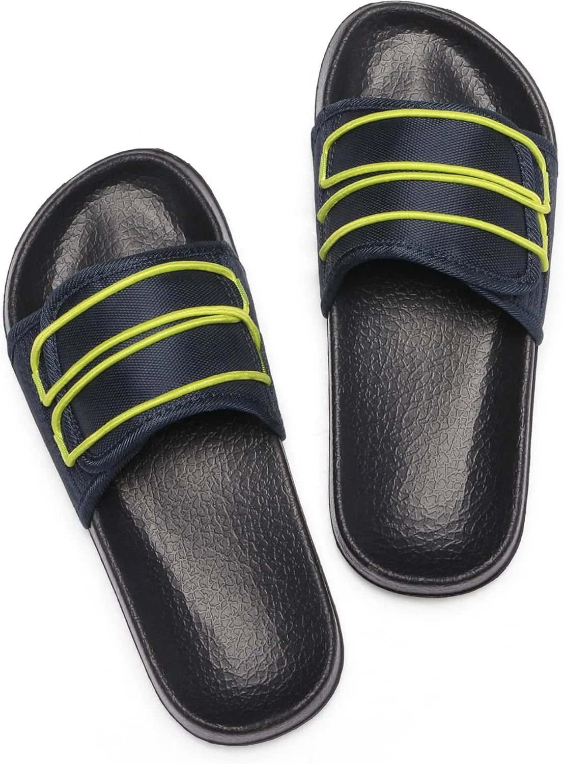 DREAM PAIRS Boys Girls Slides Sandals Hook and Loop Slip On Summer Beach Water Shoes Toddler/Little Kids