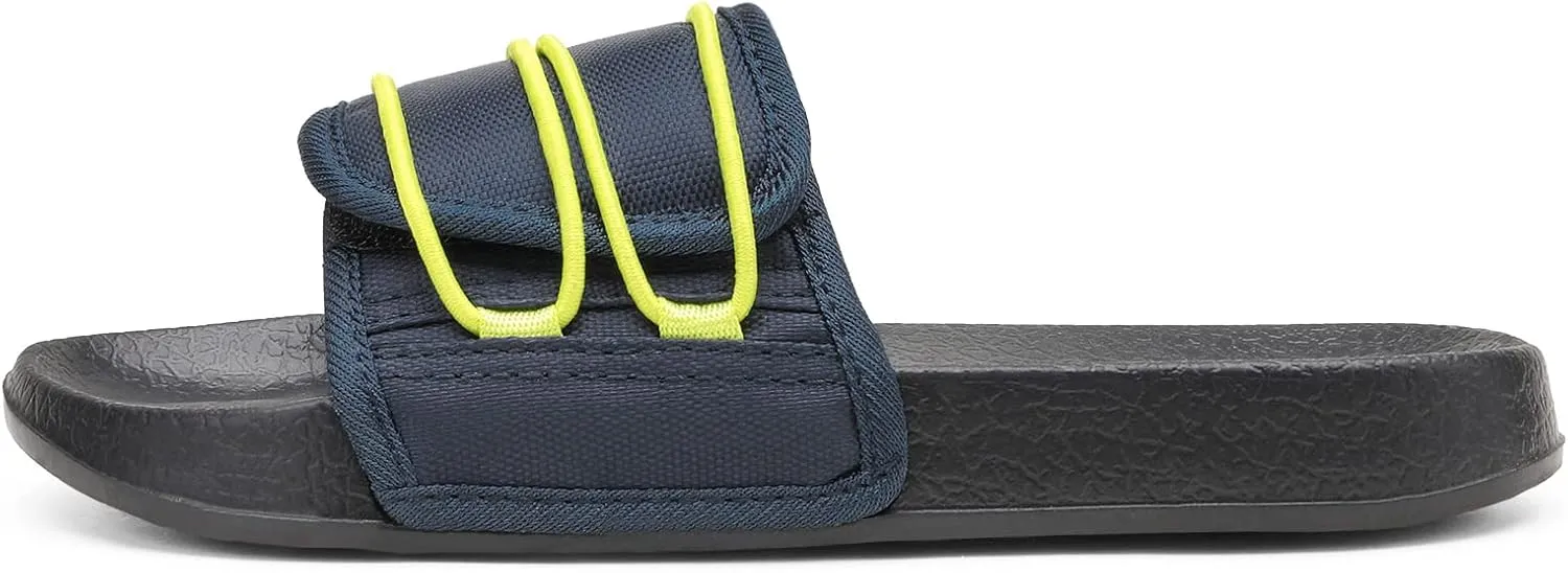 DREAM PAIRS Boys Girls Slides Sandals Hook and Loop Slip On Summer Beach Water Shoes Toddler/Little Kids