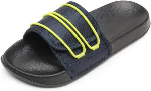 DREAM PAIRS Boys Girls Slides Sandals Hook and Loop Slip On Summer Beach Water Shoes Toddler/Little Kids